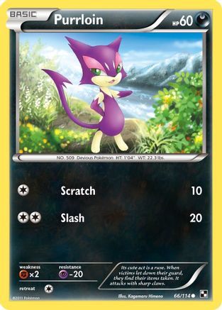 Purrloin (66/114) [Black & White: Base Set] - Trinity Hobby