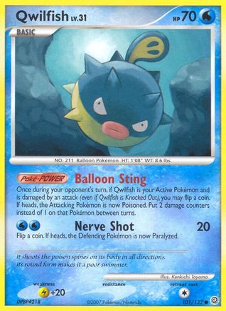 Qwilfish (101/132) [Diamond & Pearl: Secret Wonders] - Trinity Hobby
