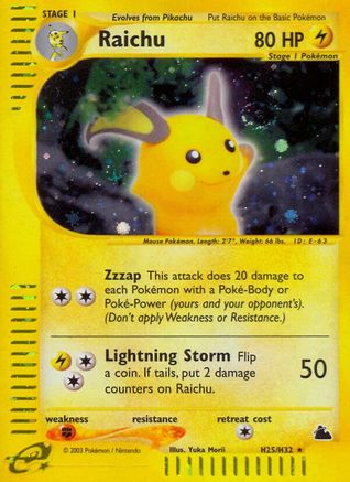 Raichu (H25/H32) [Skyridge] - Trinity Hobby