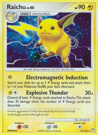 Raichu (15/123) [Diamond & Pearl: Mysterious Treasures] - Trinity Hobby