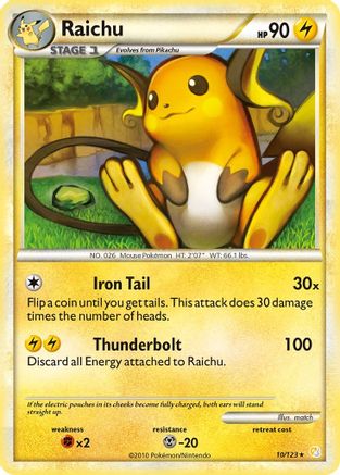 Raichu (10/123) [HeartGold & SoulSilver: Base Set] - Trinity Hobby