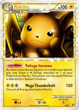 Raichu (83/90) [HeartGold & SoulSilver: Undaunted] - Trinity Hobby