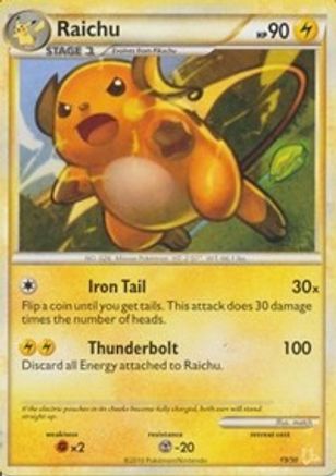 Raichu (19/30) [HeartGold & SoulSilver: Trainer Kit - Raichu] - Trinity Hobby