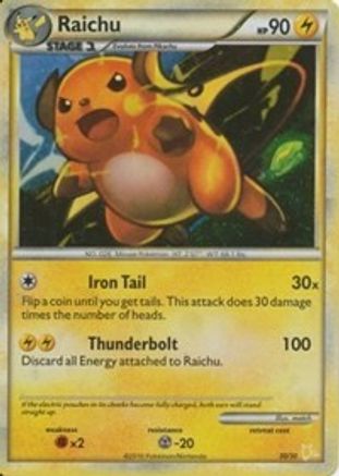 Raichu (30/30) [HeartGold & SoulSilver: Trainer Kit - Raichu] - Trinity Hobby