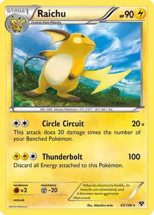 Raichu (43/146) [XY: Base Set] - Trinity Hobby