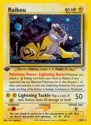 Raikou (13/64) [Neo Revelation 1st Edition] - Trinity Hobby