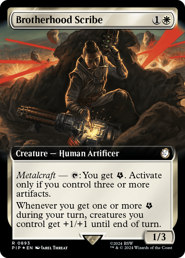 Brotherhood Scribe (Extended Art) (Surge Foil) [Fallout] - Trinity Hobby