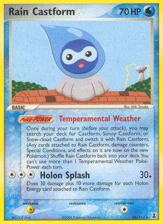 Rain Castform (26/113) (Stamped) [EX: Delta Species] - Trinity Hobby