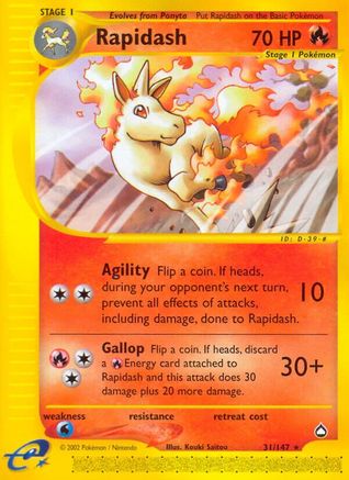 Rapidash (31/147) [Aquapolis] - Trinity Hobby