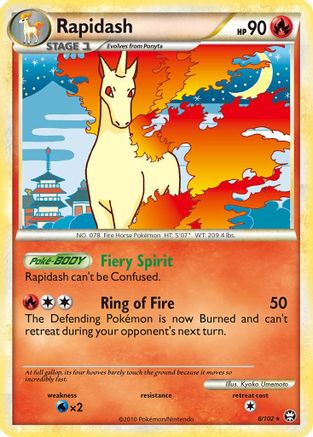 Rapidash (8/102) [HeartGold & SoulSilver: Triumphant] - Trinity Hobby