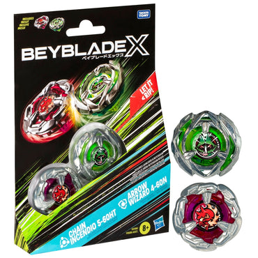 [Pre-Order] Beyblade X Chain Incendio 5-60HT and Arrow Wizard 4-60N Top Dual Pack Set