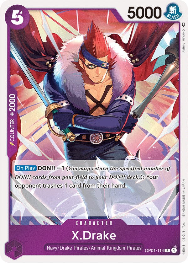 X.Drake (114) (OP01-114) - [Romance Dawn] Foil - Trinity Hobby