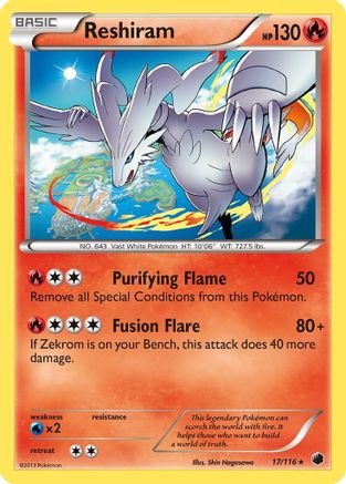 Reshiram (17/116) [Black & White: Plasma Freeze] - Trinity Hobby