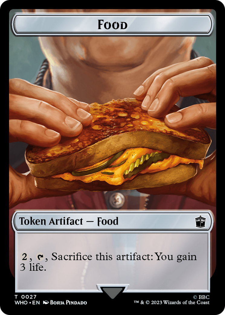 Soldier // Food (0027) Double-Sided Token [Doctor Who Tokens] - Trinity Hobby