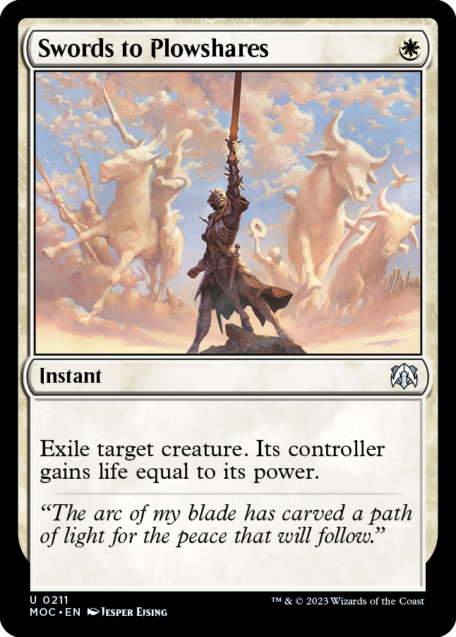 Swords to Plowshares [March of the Machine Commander] - Trinity Hobby