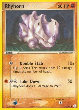 Rhyhorn (70/101) [EX: Hidden Legends] - Trinity Hobby