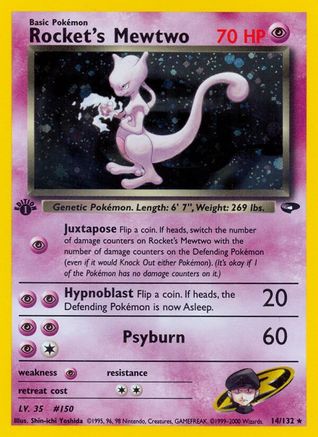 Rocket's Mewtwo (14/132) [Gym Challenge Unlimited] - Trinity Hobby