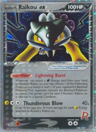 Rocket's Raikou ex (108/107) [EX: Deoxys] - Trinity Hobby