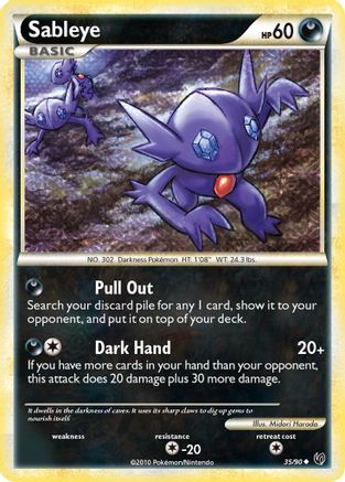 Sableye (35/90) [HeartGold & SoulSilver: Undaunted] - Trinity Hobby