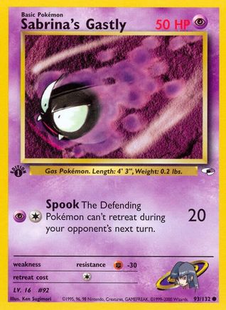 Sabrina's Gastly (93/132) [Gym Heroes 1st Edition] - Trinity Hobby