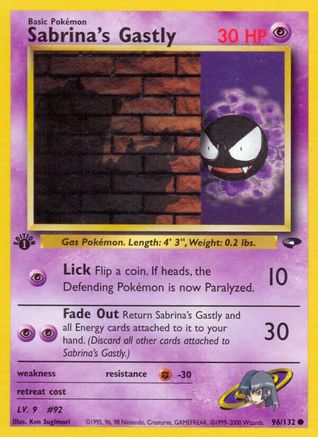 Sabrina's Gastly (96/132) [Gym Challenge Unlimited] - Trinity Hobby