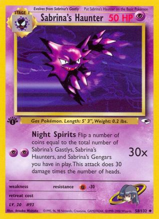 Sabrina's Haunter (58/132) [Gym Heroes 1st Edition] - Trinity Hobby