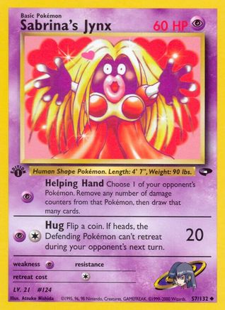 Sabrina's Jynx (57/132) [Gym Challenge 1st Edition] - Trinity Hobby