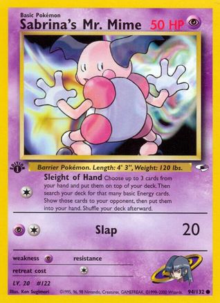 Sabrina's Mr. Mime (94/132) [Gym Heroes 1st Edition] - Trinity Hobby