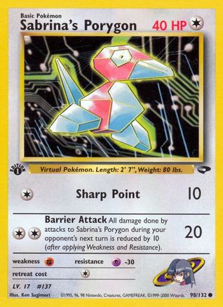 Sabrina's Porygon (98/132) [Gym Challenge 1st Edition] - Trinity Hobby
