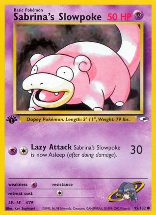 Sabrina's Slowpoke (95/132) [Gym Heroes 1st Edition] - Trinity Hobby