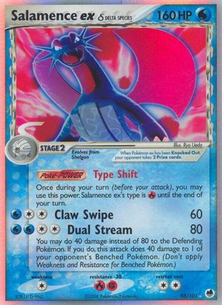 Salamence ex (98/101) (Delta Species) [EX: Dragon Frontiers] - Trinity Hobby