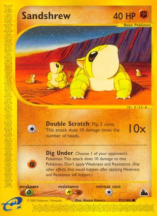 Sandshrew (92/144) [Skyridge] - Trinity Hobby