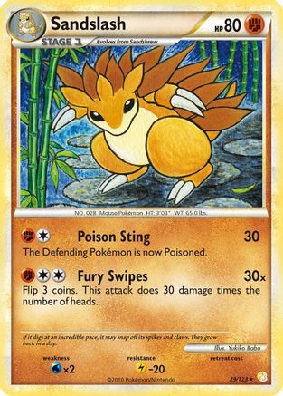 Sandslash (29/123) [HeartGold & SoulSilver: Base Set] - Trinity Hobby