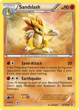 Sandslash (79/149) [Black & White: Boundaries Crossed] - Trinity Hobby