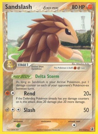 Sandslash (27/113) (Delta Species) [EX: Delta Species] - Trinity Hobby