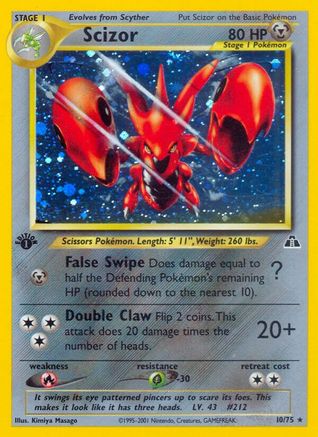 Scizor (10/75) [Neo Discovery 1st Edition] - Trinity Hobby