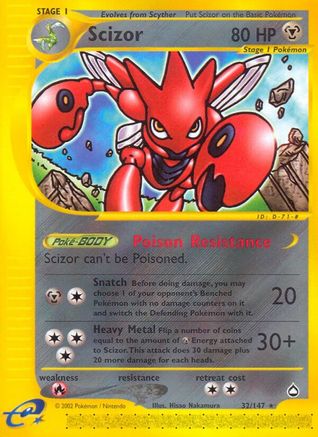 Scizor (32/147) [Aquapolis] - Trinity Hobby