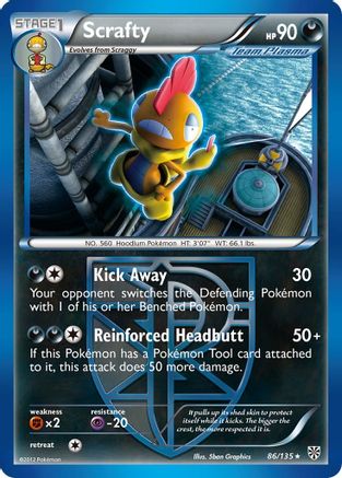 Scrafty (86/135) [Black & White: Plasma Storm] - Trinity Hobby