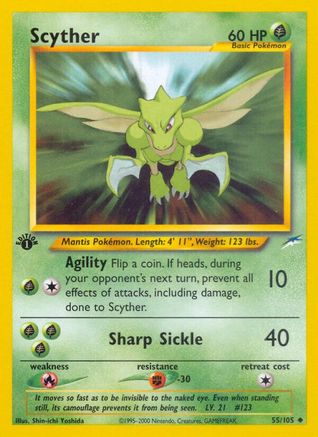 Scyther (55/105) [Neo Destiny 1st Edition] - Trinity Hobby