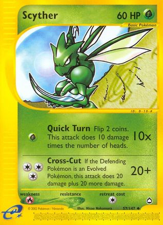 Scyther (57/147) [Aquapolis] - Trinity Hobby