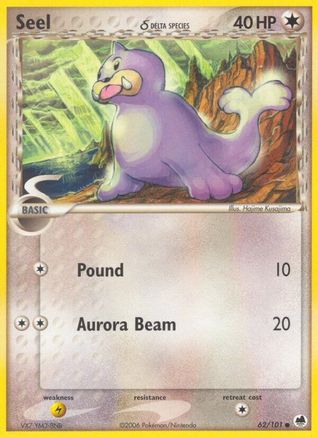 Seel (62/101) (Delta Species) (Stamped) [EX: Dragon Frontiers] - Trinity Hobby