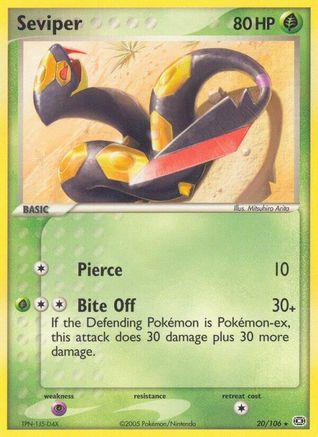 Seviper (20/106) (Stamped) [EX: Emerald] - Trinity Hobby