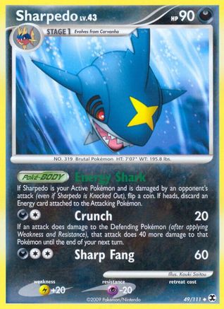 Sharpedo (49/111) [Platinum: Rising Rivals] - Trinity Hobby