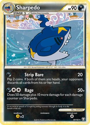 Sharpedo (30/102) [HeartGold & SoulSilver: Triumphant] - Trinity Hobby