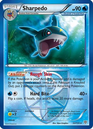 Sharpedo (33/135) [Black & White: Plasma Storm] - Trinity Hobby