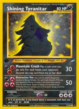 Shining Tyranitar (113/105) [Neo Destiny 1st Edition] - Trinity Hobby