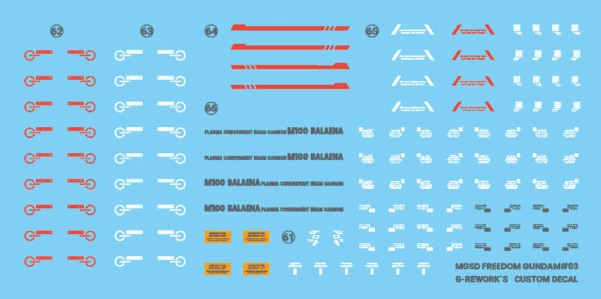 G-rework [MGSD] FREEDOM GUNDAM Water Decal - Trinity Hobby