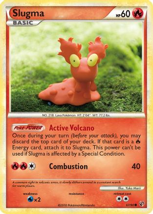 Slugma (67/90) [HeartGold & SoulSilver: Undaunted] - Trinity Hobby