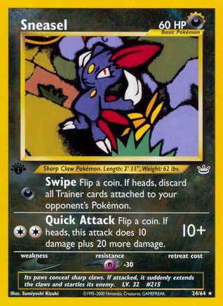 Sneasel (24/64) [Neo Revelation 1st Edition] - Trinity Hobby