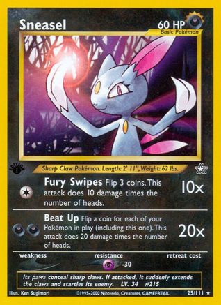 Sneasel (25/111) [Neo Genesis 1st Edition] - Trinity Hobby